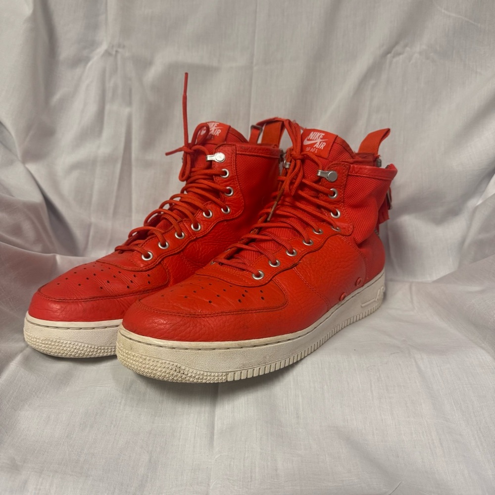 Nike SF Air Force 1 Mid 917753-800 Orange Basketball Shoes Sneakers Men’s 13